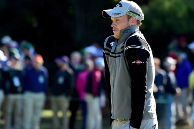 Danny Willett after his triple bogey on the first hole during the second round at Augusta.
