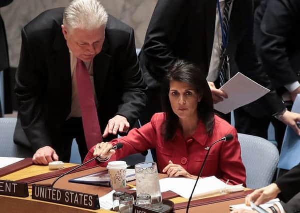 The UN Security Council meets to discuss the US ship-launched air strikes. Picture: Getty Images