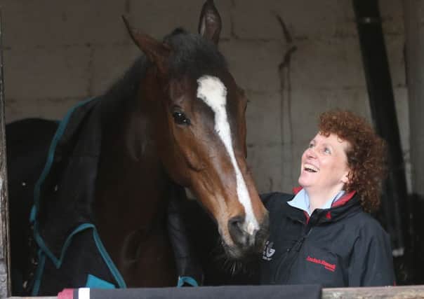 Lucinda Russell and her Grand National hope One for Arthur. Picture: Grossick Racing Photography.