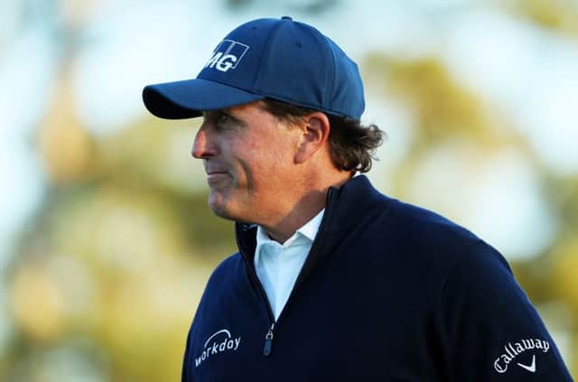 Three-time winner Phil Mickelson is in the Masters mix at halfway in the event's 81st staging. Picture: Getty Images