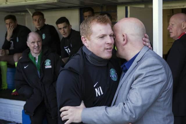 Neil Lennon and Jim Duffy are football friends. Pic: SNS/Bruce White