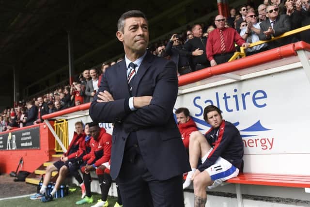 Rangers boss Pedro Caixinha watched on as his side defeated Aberdeen 3-0.
