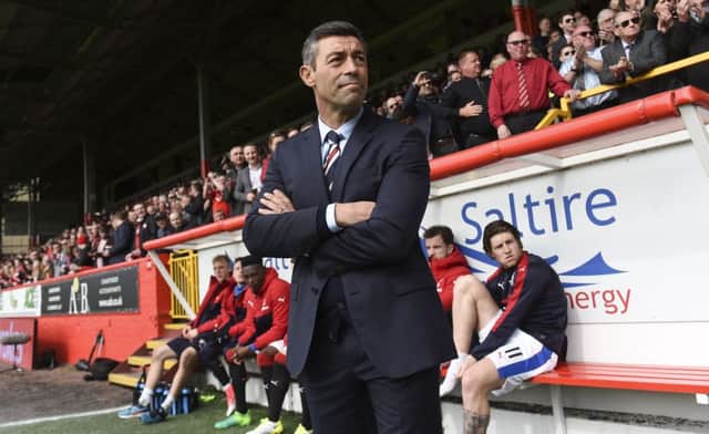 Rangers boss Pedro Caixinha watched on as his side defeated Aberdeen 3-0.