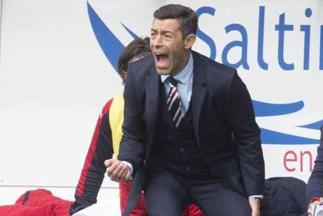 Rangers manager Pedro Caixinha watched his side defeat Aberdeen yesterday. Picture: PA