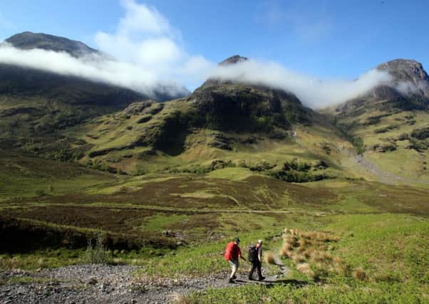 The Three Sisters mountain range in Glencoe Valley, Scotland. Picture: Andrew Milligan/PA Wire