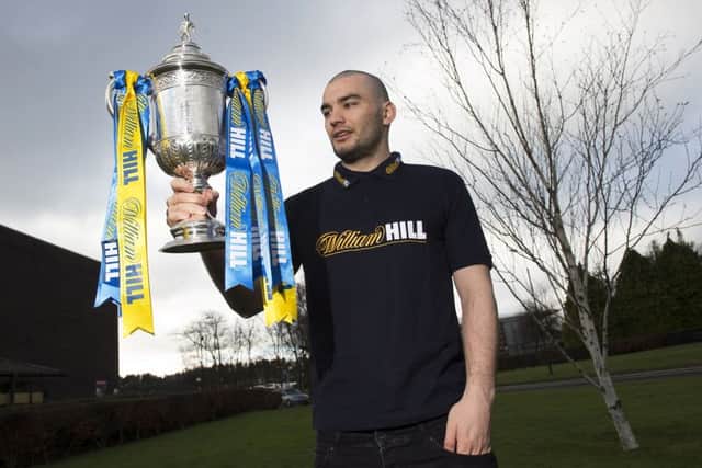 Former Hearts striker Tony Watt with the Scottish Cup. Picture: SNS