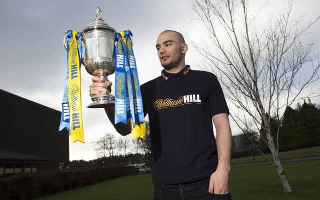 Former Hearts striker Tony Watt with the Scottish Cup. Picture: SNS