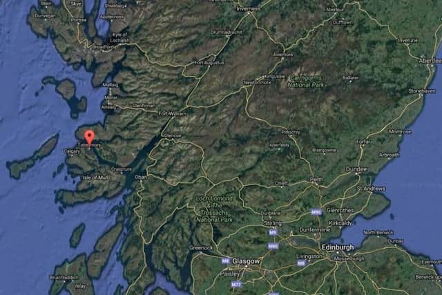 The Isle of Mull is off Scotland's west coast in the Inner Hebrides. Picture: Google Map