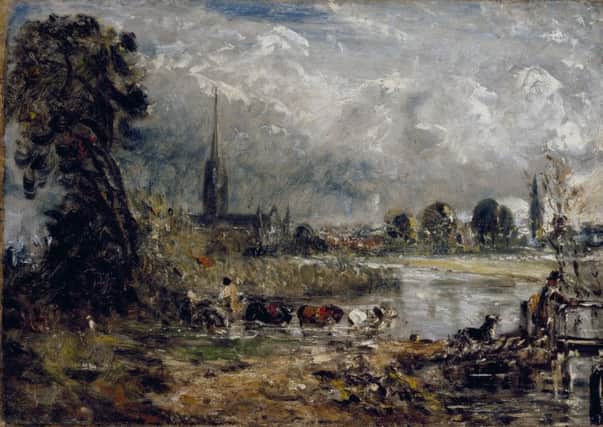 Salisbury Cathedral from the Meadows, 1829, by 
John Constable at the Scottish National Gallery, Edinburgh