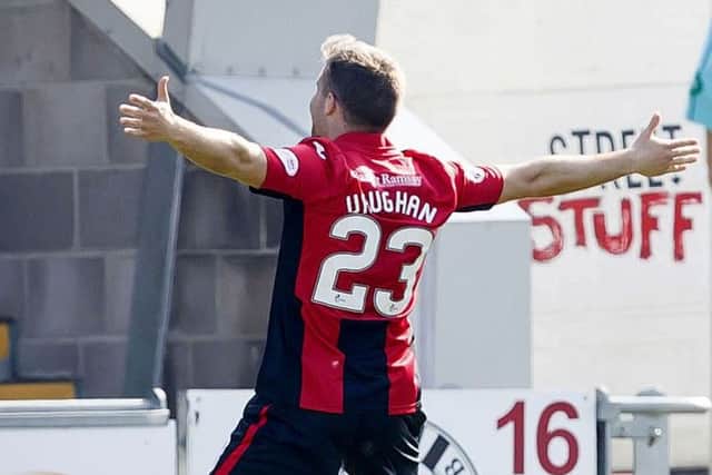 Lewis Vaughan has been in fine form since signing for Dumbarton on loan. Picture: SNS