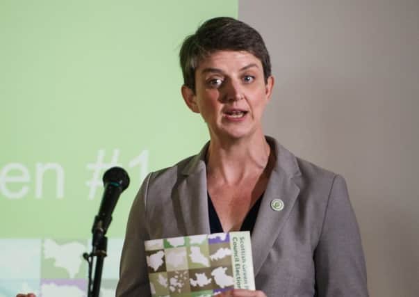Scottish Greens co-convenor Maggie Chapman at the launch of the partys national manifesto for the local council elections.