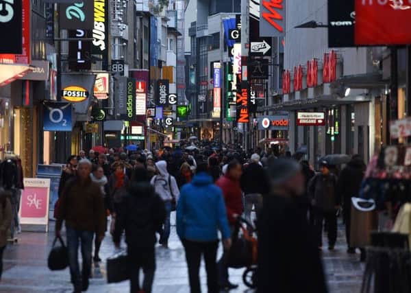 Scotland should copy thriving shopping streets like those of Cologne. Picture: Patrik Stollarz (AFP/Getty Images)