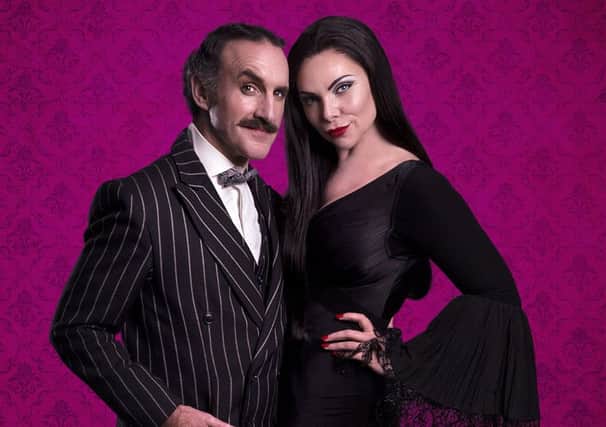 Cameron Blakely as Gomez and Samantha Womack as Morticia in the touring show of The Addams Family: The Musical Comedy. Picture: Matt Martin