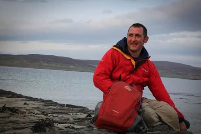 Rev David McNeish, minister for Birsay, Harray and Sandwick in Orkney, on the St Magnus way pilgrim route. PIC: Contributed.