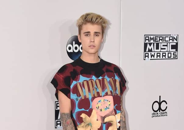 Influential pop star Justin Bieber.  Pic: Jason Merritt/Getty Images