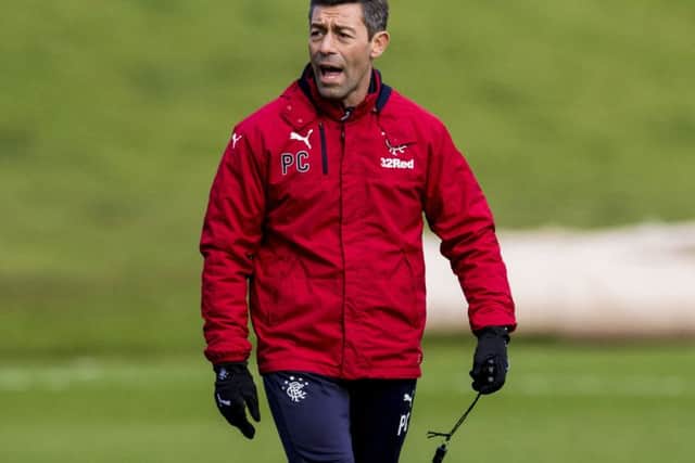Rangers' Pedro Caixinha at training. Picture: SNS