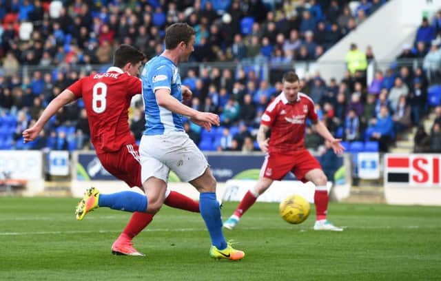 Aberdeen's Ryan Christie opens the scoring in Perth. Pic: SNS/Craig Foy