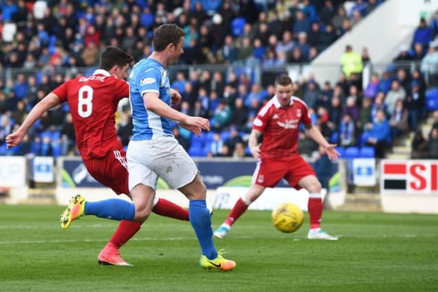 Aberdeen's Ryan Christie opens the scoring in Perth. Pic: SNS/Craig Foy