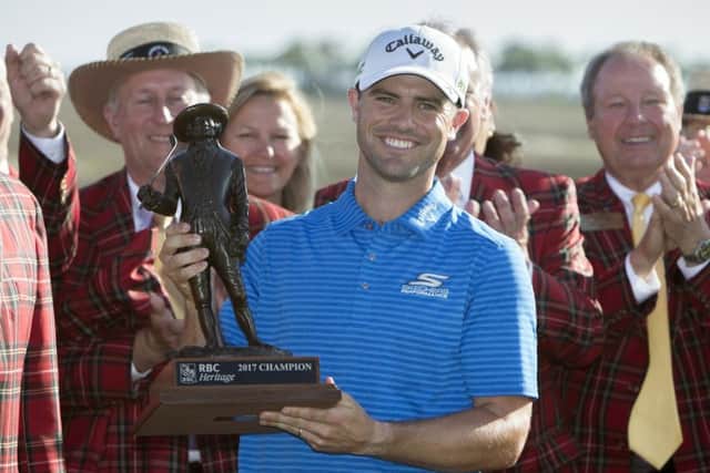 Russell Knox finished joint-11th behind winner Wesley Bryan in the RBC Heritage in South Carolina. Picture: AP