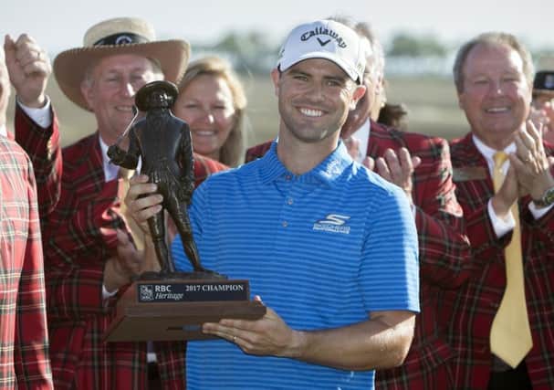 Russell Knox finished joint-11th behind winner Wesley Bryan in the RBC Heritage in South Carolina. Picture: AP