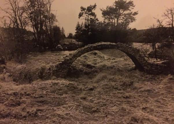 The Bridge of Carr during floods in 1978. Picture: Contributed