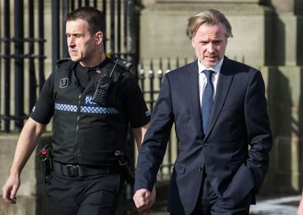 Craig Whyte leaves the High Court in Glasgow.