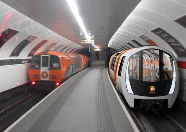 An image of the new driverless train proposed as part of the Glasgow Subway modernisation programme.
