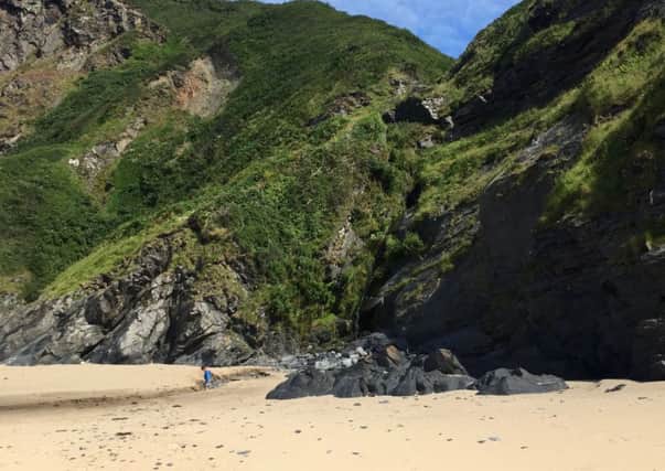 The 'secret' beach, near Llangrannog in Ceredigion, Wales. Picture: Bethan Hughes