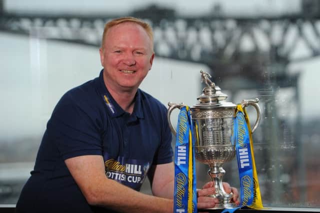 Former Rangers manager Alex McLeish with the Scottish Cup. Picture: Robert Perry