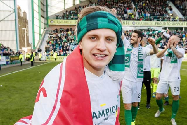 Hibs striker and amateur wrestling phenom Jason Cummings. Picture: SNS