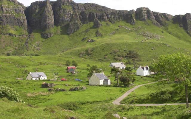 Cleadale on the Isle of Eigg. The population of the island has risen by 60 per cent since a community buy-out in 1997. Picture: Allan Milligan/TSPL