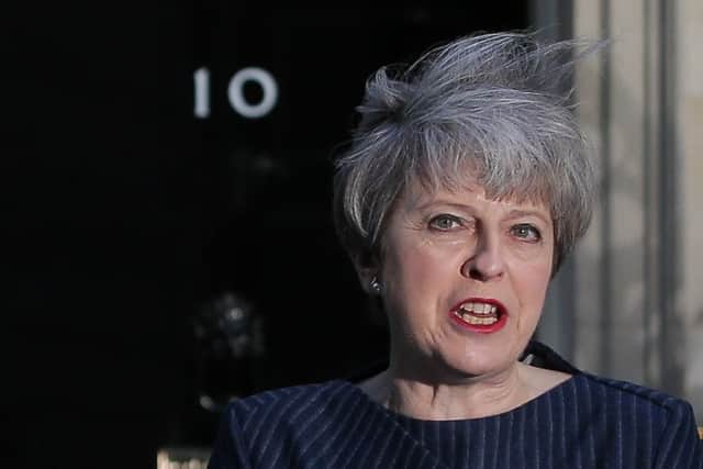 Prime Minister Theresa May announces a snap general election outside 10 Downing Street. Picture: AFP/Daniel Leal/Getty Images