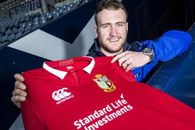 Stuart Hogg celebrates his Lions' call-up at BT Murrayfield.