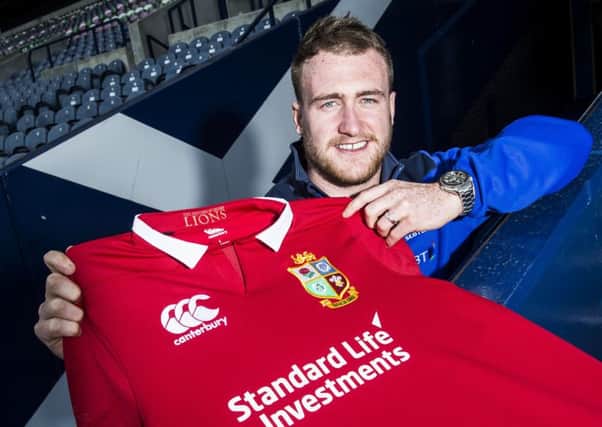 Stuart Hogg celebrates his Lions' call-up at BT Murrayfield.
