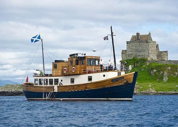 A cruise vessel at Duart Castle, Isle of Mull. Picture: Majestic Line