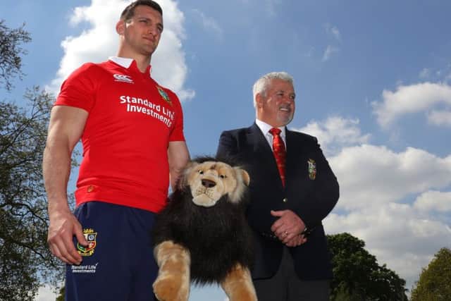 Warren Gatland, right, with his Lions captain, Sam Warburton.