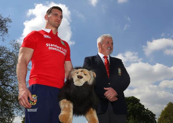 Warren Gatland, right, with his Lions captain, Sam Warburton.