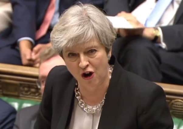 Theresa May attacks Jeremy Corbyn during PMQs. Picture: AFP/Getty Images