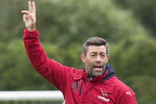 Rangers manager Pedro Caixinha at training. Picture: