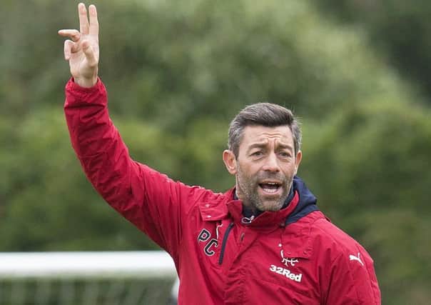 Rangers manager Pedro Caixinha at training. Picture:
