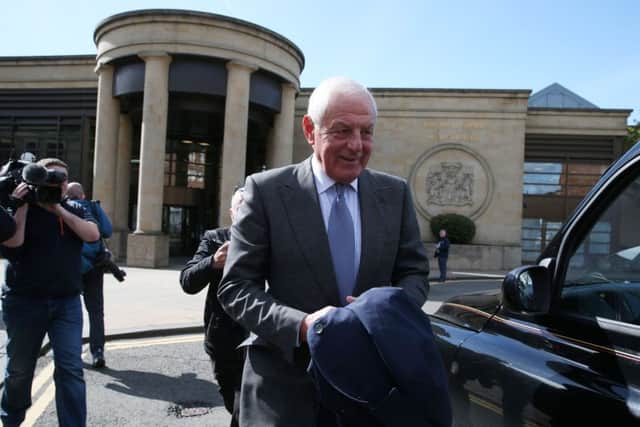 Former Rangers manager Walter Smith leaves the High Court in Glasgow after giving evidence. Picture: PA