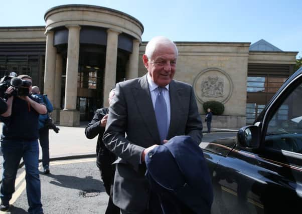 Former Rangers manager Walter Smith leaves the High Court in Glasgow after giving evidence. Picture: PA