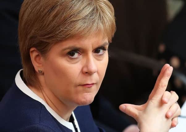 Nicola Sturgeon during First Minister's Questions. Picture: PA