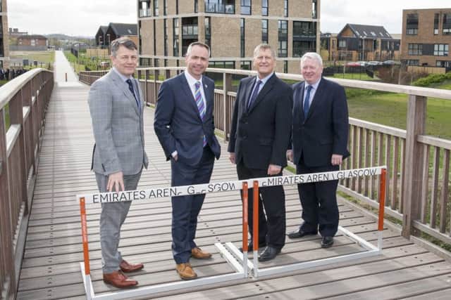 From left: City Legacy directors Calum Murray of CCG, Ed Monaghan of Mactaggart & Mickel, Martin Kiely of WH Malcolm and John Gallacher of Cruden. Picture: Contributed