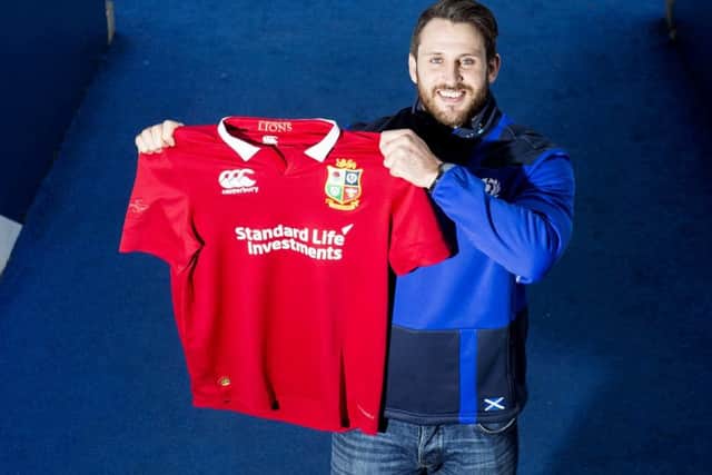 If the jersey fits: Tommy Seymour, is relishing the chance to wear the famous red stripe.
Main photograph: Gary Hutchison/SNS