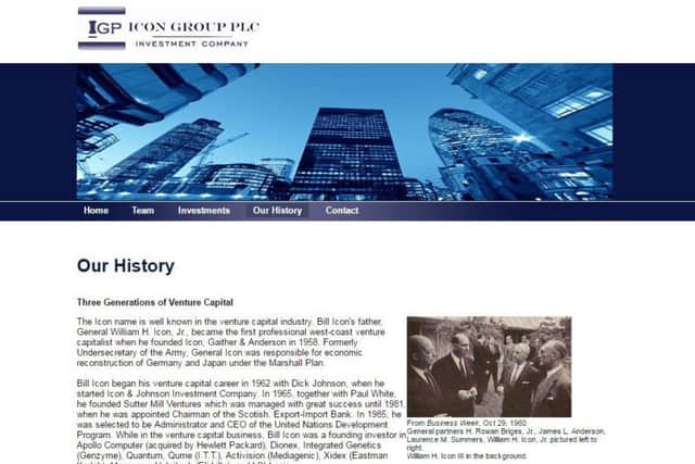 Icons website. Picture: Contributed