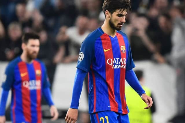 Andre Gomes troops off after BarÃ§a are knocked out of the Champions League, a result that exemplifies his and the clubs season, now solely dependent on todays ClÃ¡sico. Photograph: Miguel Medina/Getty Images