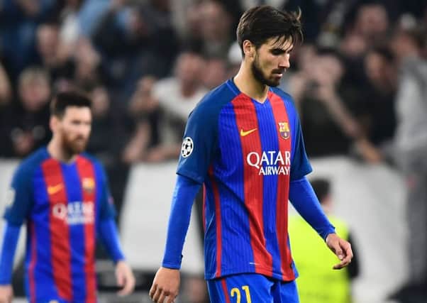 Andre Gomes troops off after BarÃ§a are knocked out of the Champions League, a result that exemplifies his and the clubs season, now solely dependent on todays ClÃ¡sico. Photograph: Miguel Medina/Getty Images