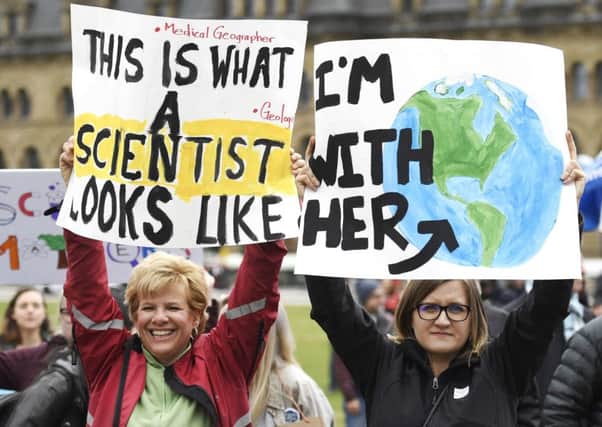 Protesters in Ottawa, Canada on one of the global Marches for Science. Picture: AP