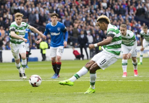 Scott Sinclair nets Celtic's second goal from the penalty spot. Picture: PA